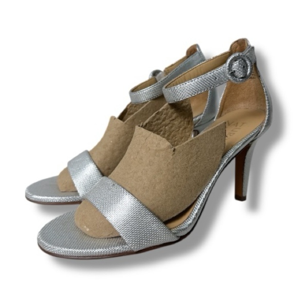 Naturalizer Strappy Heels Silver Size 6.5 - Picture 3 of 16
